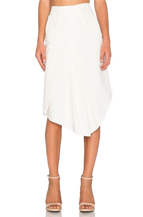 Tibi Anson Draped Skirt in Ivory | REVOLVE
