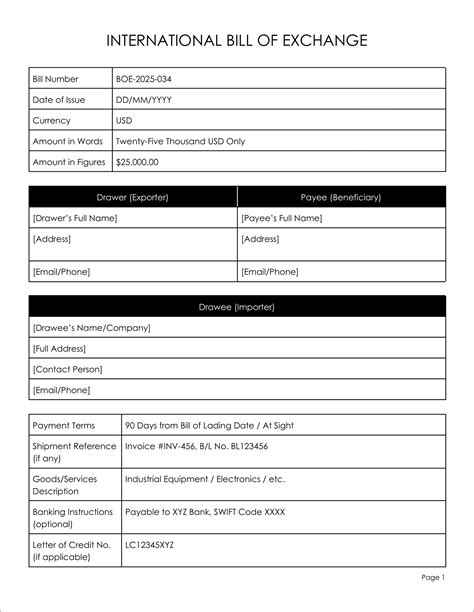 6 Must-Have International Bill of Exchange Templates (FREE!)