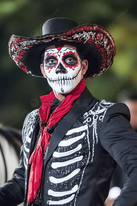 Red White And Black Day Of The Dead Face Paint