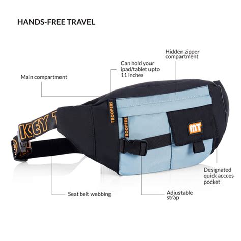 Savage Fanny Pack Black-Blue | Monkey Troopers® Street Utility Bag