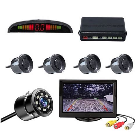 Complete Car Reverse Parking Sensor System with Rear Parking Camera & 4 ...