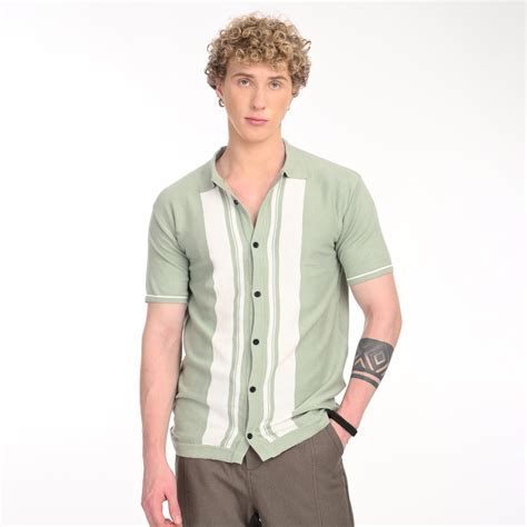 Middle Striped Old Money Half Sleeve Shirt – Snipes