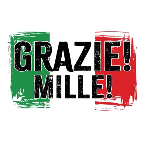 Italian, Italian Digital Art, Grazie Mille, Italian Instant Download ...