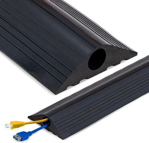 Amazon.com: Rubber Floor Cord Covers Cable Protector Ramps Heavy Duty ...