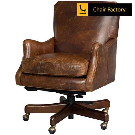 100% Genuine Leather High End Office Vintage Colonial Chesterfield ...