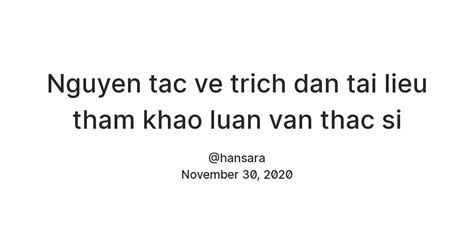 Nguyen tac ve trich dan tai lieu tham khao luan van thac si — Teletype