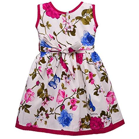 Wish Karo Girls' Knee Length Dress (Ctn284Pnk_3-6 Months_Pink_3-6 ...
