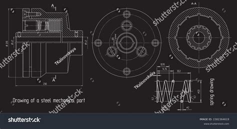 Image result for Spring in 2D Assembly Drawing