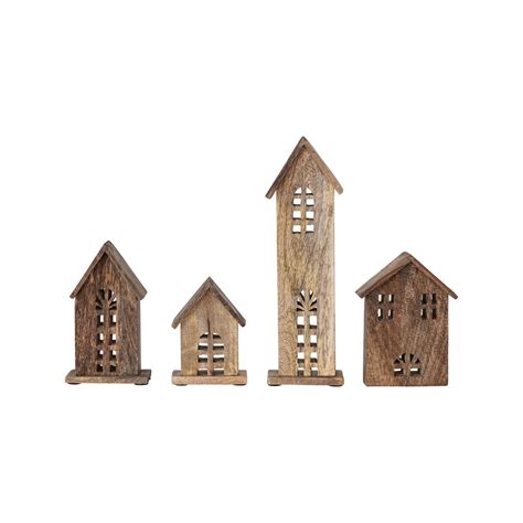 Hello Honey® Natural Carved Mango Wood House Set | Michaels