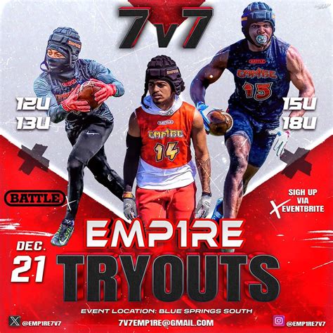 EMP1RE 7V7 TRYOUTS, Blue Springs South High School, 21 December 2023 ...
