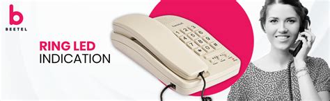 Beetel B15 Corded Landline Phone,Ringer Volume Control,LED Ring ...