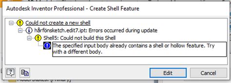 Image result for Shell Element Bar Autodesk Inventor