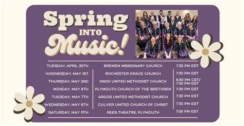 The Maxinkuckee Singers Present: Spring into Music!, Argos United ...