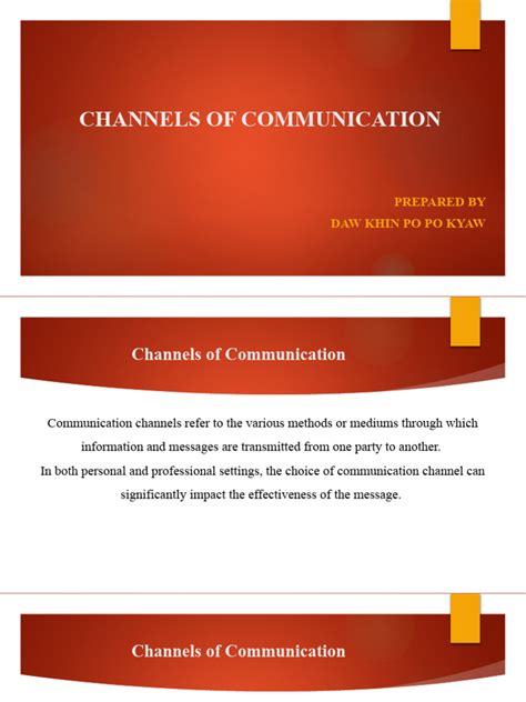 Image result for Channels of Communication Chart