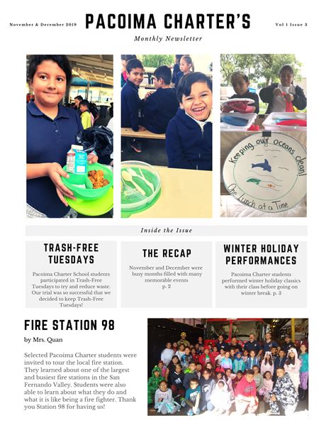 November & December Newsletter | Pacoima Charter School