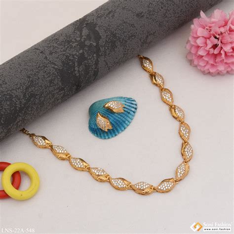 Chic Design High-Class Design Gold Plated Necklace Set for Women - Sty ...