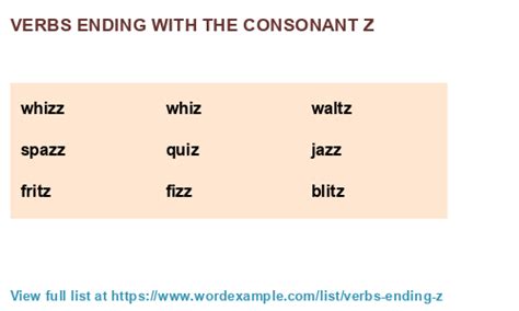Verbs ending with the consonant z (57 results)