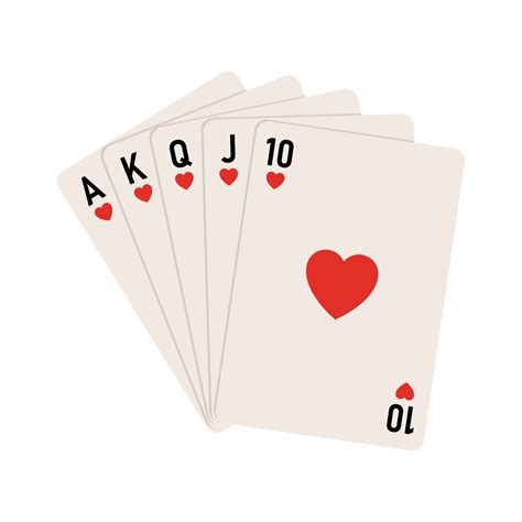 Royal straight flush playing cards. Vector illustration. 15409149 ...