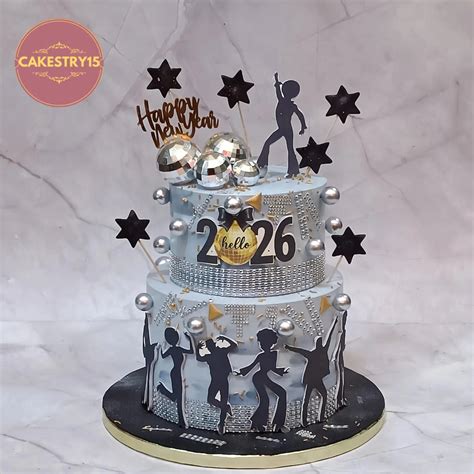 New Year 2026 Corporate Cake | Eggless Theme Cake Noida – CAKESTRY15