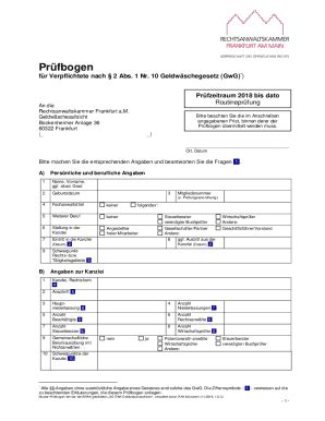 Ausfüllbar Online bersicht zu den Regelungen des GwG ... Fax Email ...