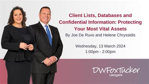 Seminar: Client Lists, Databases and Confidential Information ...