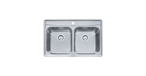 Franke EVDCG901-18 Evolution 33-1/2" Long Double Basin 18 Gauge ...