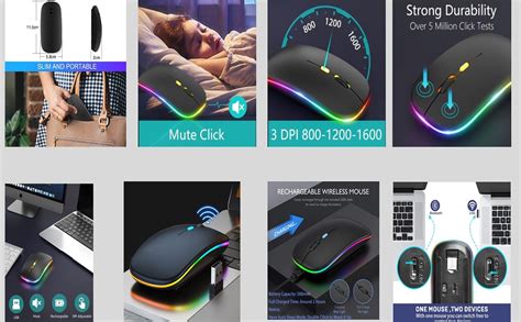 Amazon.in: Buy Dezful Wireless Mouse Gaming Mouse 2.4GHz Rechargeable ...