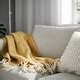 KLIPPOXEL throw, beige-yellow, 130x170 cm (51x67") - IKEA