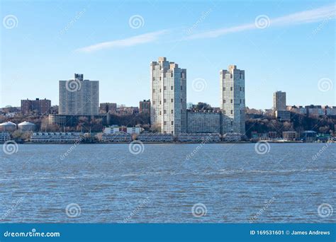 Skyline of Guttenberg New Jersey Along the Hudson River Stock Image ...