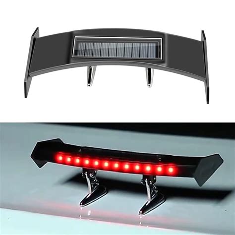 ZILOTY 6.5 INCH UNIVERSAL LED CAR SPOILER LIGHTS THE NEW SOLAR STREAMER ...