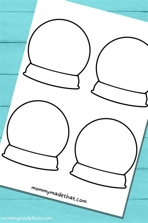 Adorable Snow Globe Templates (Free Printables!)