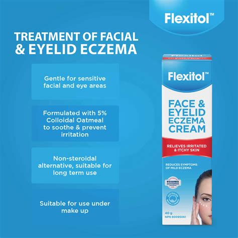 Flexitol Face & Eyelid Eczema Cream - Relieves Irritated Skin & Eczema with Colloidal Oatmeal ...