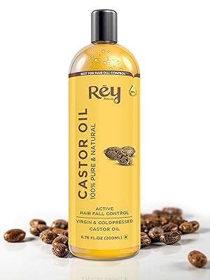 Buy Rey Naturals Cold-Pressed, 100% Pure Castor Oil - Moisturizing ...