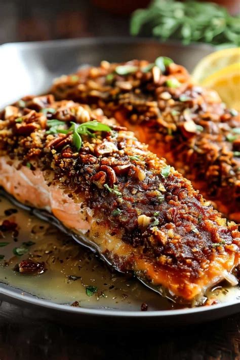 Pecan Crusted Salmon with Lemon Glaze – 30 Min Dinner