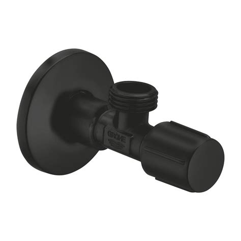 GROHE Angle Valve 1/2″ – Matt Black Bathroom Valve | SKU 1023422430 ...