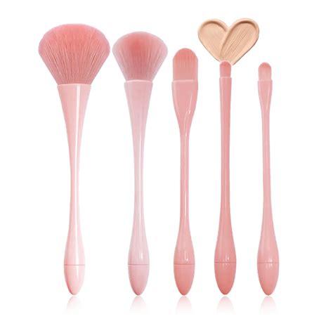 Gleva 5pcs Mini Travel Makeup Brush Set, Soft Hair Makeup Tool Loose ...