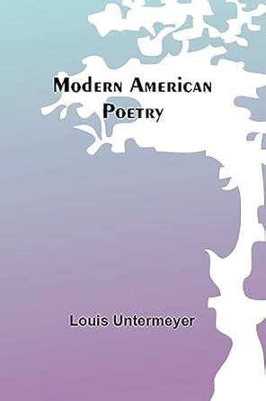 Buy Modern American Poetry Book Online at Low Prices in India | Modern ...