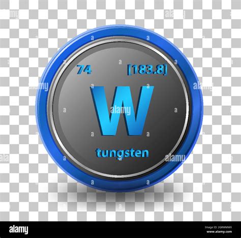 Tungsten chemical element. Chemical symbol with atomic number and atomic mass Stock Vector Image ...