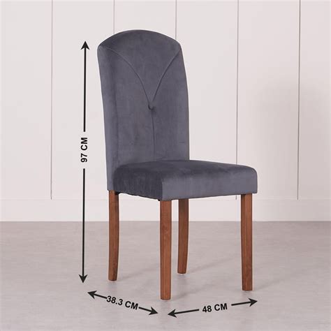 Buy Paco Set of 2 Velvet Dining Chairs - Grey from Home Centre at just ...