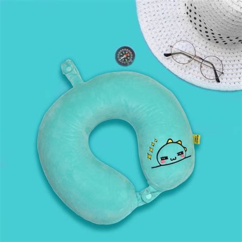 Mumuso Family U-Shaped Memory Foam Neck Pillow - Green