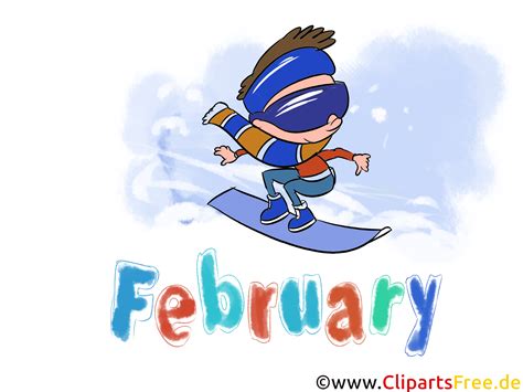 February Illustration - Month Clip Art free