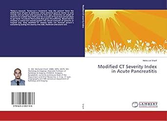 Buy Modified CT Severity Index in Acute Pancreatitis Book Online at Low ...