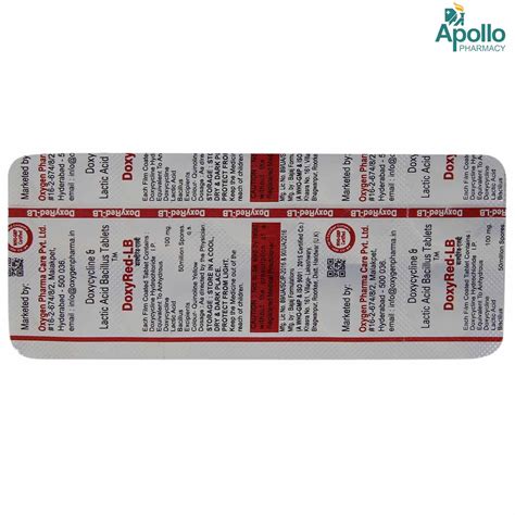 Doxyred LB Tablet 10's Price, Uses, Side Effects, Composition - Apollo ...