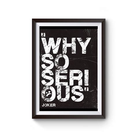 Joker Why So Serious Poster