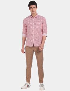 FLYING MACHINE Men Printed Casual Red Shirt - Buy FLYING MACHINE Men ...