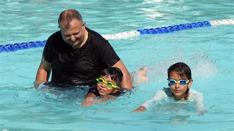 People cool off at Saxon Woods Pool in White Plains