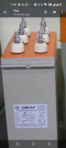AC Capacitor - 60 kvar MS PIN TYPE ( 6 TERMINAL) POWER CAPACITOR SIMCAP ...
