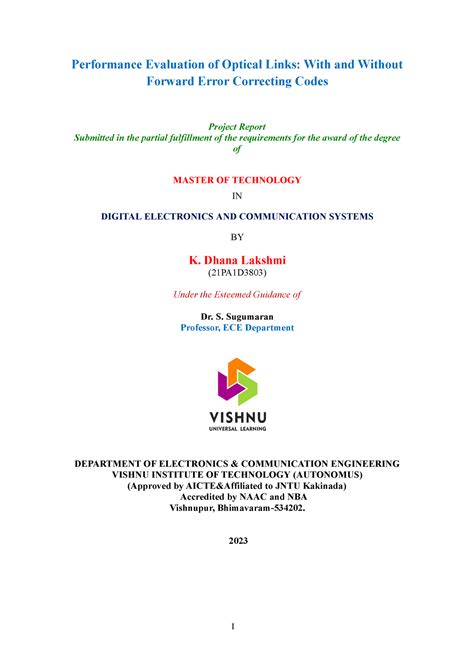 Thesis final - electronics and communication Engineering - JNTU - Studocu