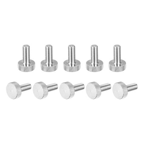 uxcell Knurled Thumb Screws, M6x16mm Flat Brass Bolts Grip Knobs ...