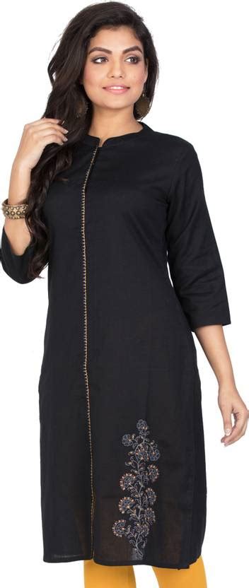 Rene Women Embroidered Frontslit Kurta - Buy Rene Women Embroidered ...